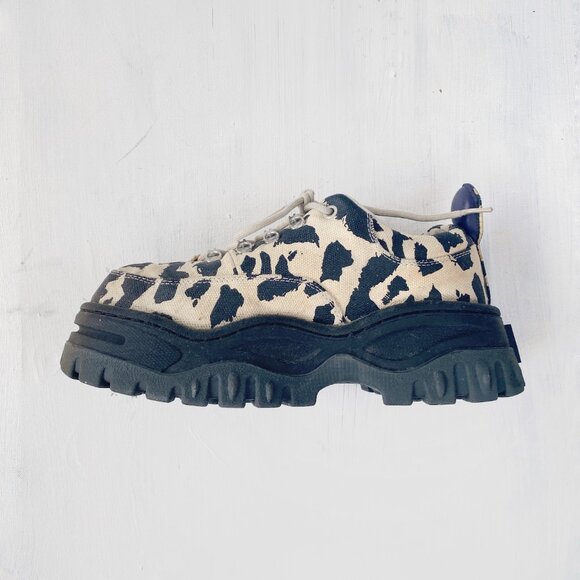 Eytys Angel Leopard/Serengeti Print Lug Sole Sneaker - Picture 1 of 12